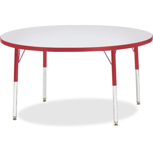 Jonti-Craft, Inc.  Activity Table, Round, 24"-31"x48", Red