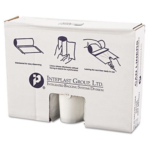 HIGH-DENSITY COMMERCIAL CAN LINERS VALUE PACK, 45 GAL, 12 MICRONS, 40" X 46", CLEAR, 250/CARTON