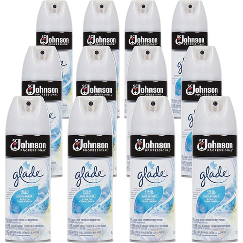 S.C. JOHNSON & SON, INC  Air Freshener Spray, Glade, Clean Linen, 13.8 oz., 12/CT,MI