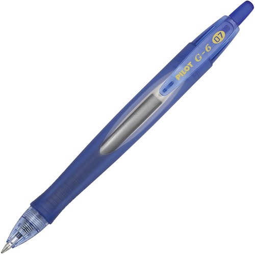 G6 RETRACTABLE GEL PEN, FINE 0.7MM, BLUE INK, BLUE BARREL