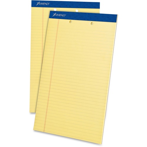 Tops  Perforated Pad, Legal/2HP, 50 Sheets/Pad, 8-1/2"x14", CY