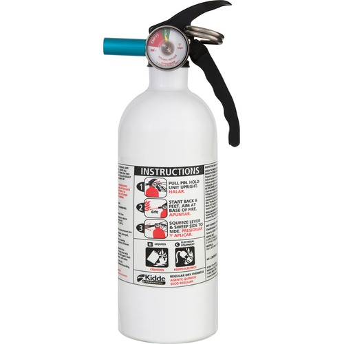 Kidde Fire And Safety  Fire Extinguisher, 5B:C, 3-1/4"Wx3-1/4"Lx11-7/10"H, White