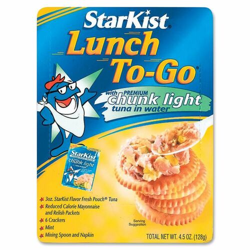 Starkist  Lunch To-Go Kit, 3oz. Chunk Light Tuna, 4.5 oz Packs, 12/CT
