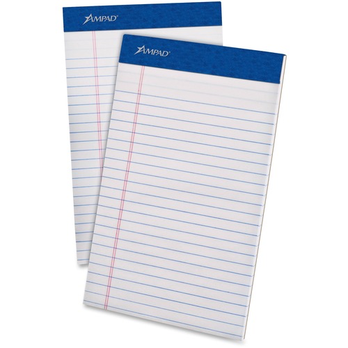 PERFORATED WRITING PADS, NARROW RULE, 5 X 8, WHITE, 50 SHEETS, DOZEN