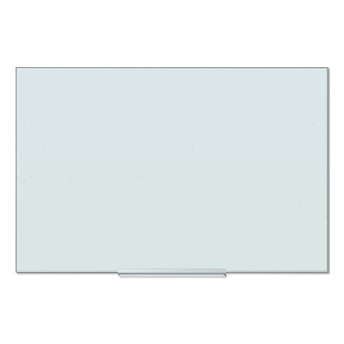 FLOATING GLASS GHOST GRID DRY ERASE BOARD, 36 X 24, WHITE