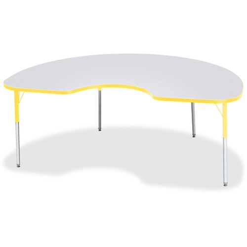 Jonti-Craft, Inc.  Activity Table, Kidney, 24"-31"x48"x72", Yellow