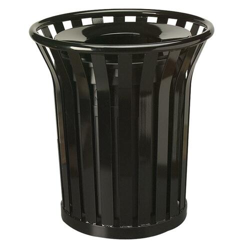 Rubbermaid Commercial Products  Waste Receptacle, 36 Gallon, 29"Dx32-1/2"H, Black