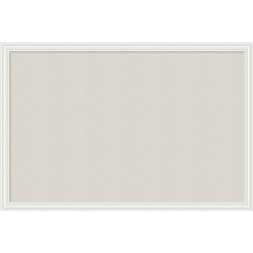 LINEN BULLETIN BOARD WITH DECOR FRAME, 30 X 20, NATURAL SURFACE/WHITE FRAME