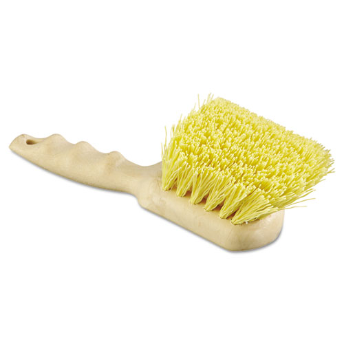 Utility Brush, Polypropylene Fill, 8 1/2" Long, Tan Handle