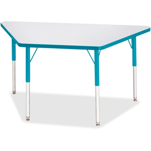 Jonti-Craft, Inc.  Activity Table, Trapezoid, 24"-31"x24"x48", Teal