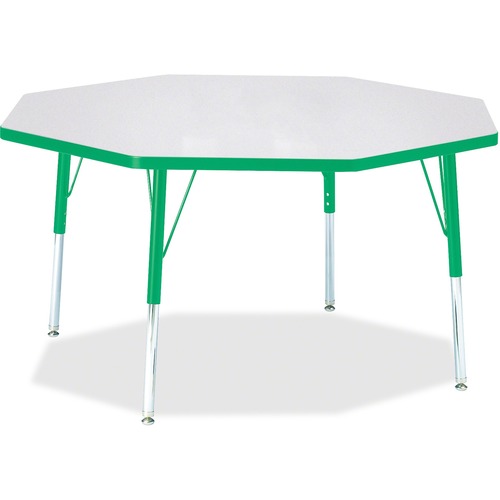 Jonti-Craft, Inc.  Activity Table, Octagon, 15"-24"x48", Green