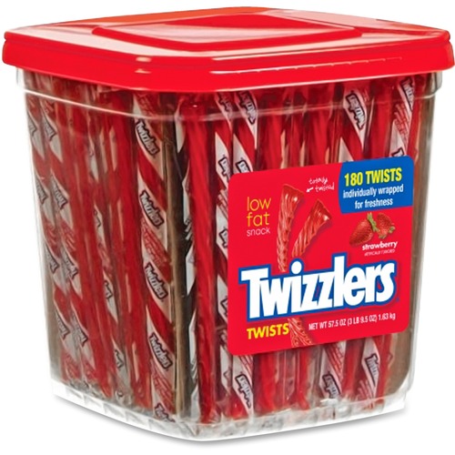 Hershey Co  Twizzlers Strawberry Twists, 57.5oz., 720/CT, Red