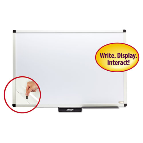 JUSTICK BY SMEAD DRY-ERASE BOARD WITH FRAME, 36" X 24", WHITE
