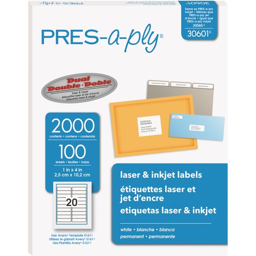 LABEL,LSR/INKJET,4X1,WE,2M