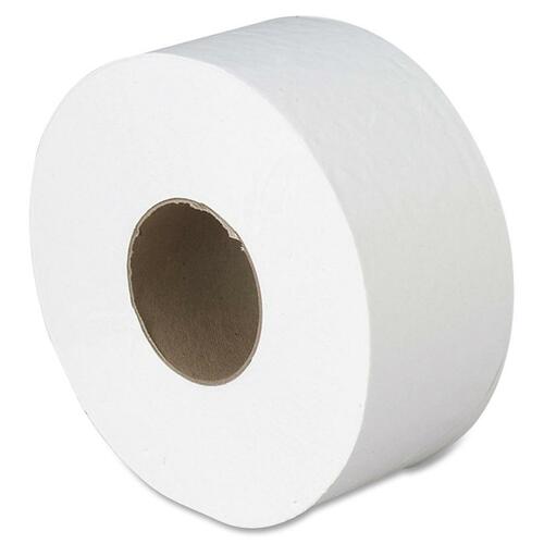 JUMBO JR. BATH TISSUE ROLL, SEPTIC SAFE, 2-PLY, WHITE, 1000 FT, 8 ROLLS/CARTON