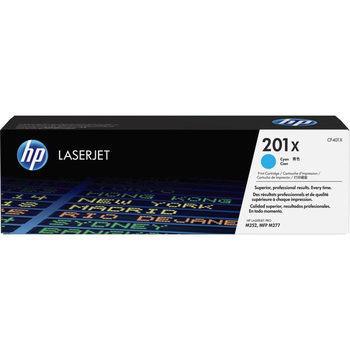 Hewlett-Packard  Toner Cartridge, HP 201X, 2300 Page Yield, Cyan